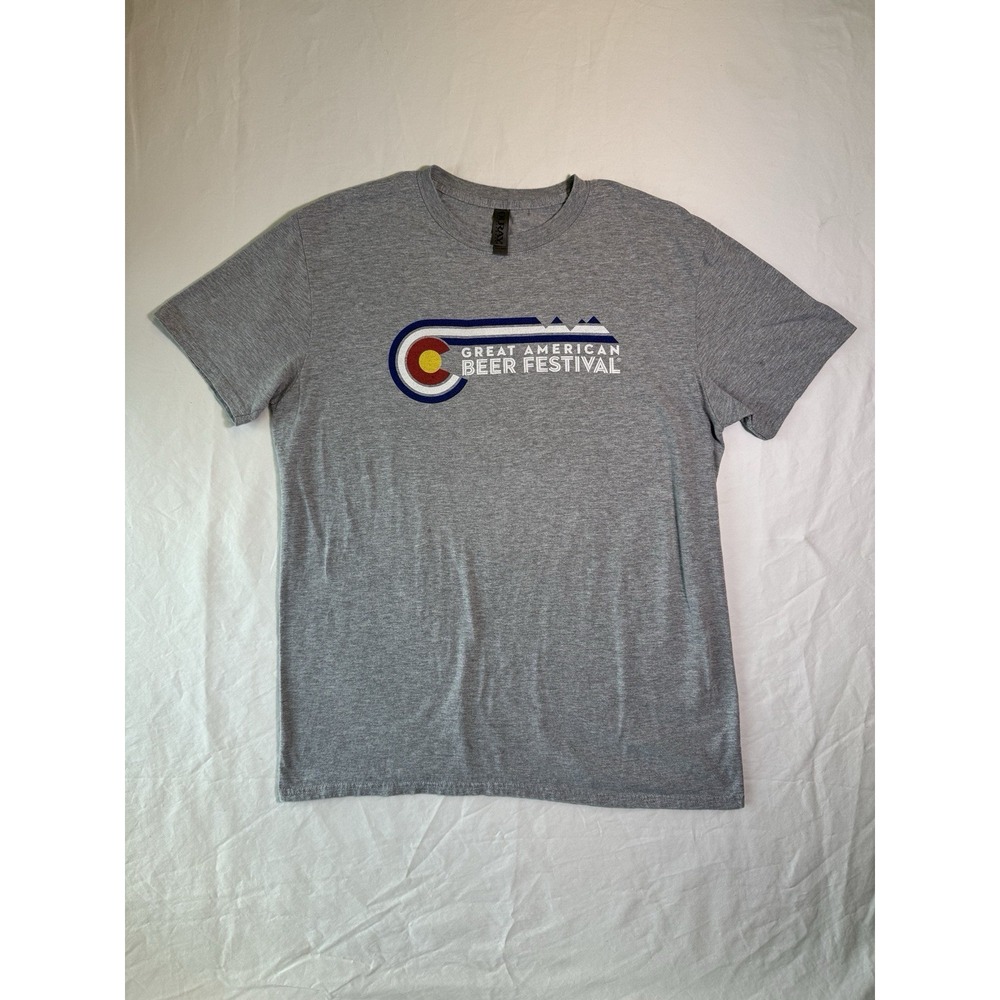 Great American Beer Festival T-Shirt Men's Large Gray Colorado GABF Ouray